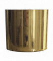 Leaf Metal Planter Plant Pot with Polished Gold Finish 20 x 18cm