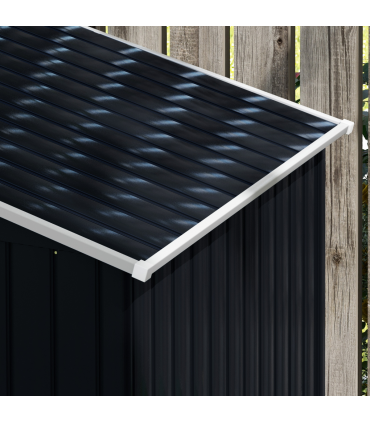 Lockable Garden Shed Large Patio Roofed Foundation 7ft x 4ft,Grey Vent