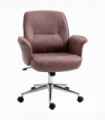 Office Chair Red Microfibre 67L x 69W x 102H cm Swivel Wheels Tilt Function