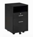 Mobile File Cabinet Lockable Documents Storage w/ 5 Wheels Black Vinsetto