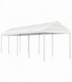 vidaXL Gazebo with Roof White 8.92x2.28x2.69 m Polyethylene