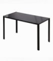 Modern Rectangular 4 Seater Dining Table with Tempered Glass Top