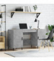 vidaXL Desk Concrete Grey 140x50x75 cm Engineered Wood
