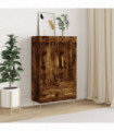 vidaXL Highboard Smoked Oak 69.5x31x115 cm Engineered Wood