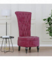 vidaXL High Back Chair Wine Red Velvet Button Design