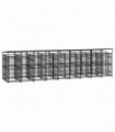 Outdoor Dog Kennel with Roof Steel 16.59 m�