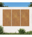 vidaXL Garden Wall Decorations 3 pcs 105x55 cm Corten Steel Sun Design