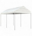 vidaXL Gazebo with Roof White 4.46x2.28x2.69 m Polyethylene