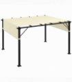 Outsunny 2Pcs Pergola Replacement Canopy, 4.9 x 1.2m, UV Protection, White