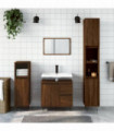 vidaXL Bathroom Cabinet Brown Oak 65x33x60 cm Engineered Wood