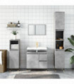 vidaXL Bathroom Cabinet Concrete Grey 65x33x60 cm Engineered Wood