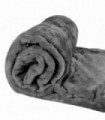 Throw Blanket Faux Mink Charcoal Super Soft Fleece Material 200 x 240 cm