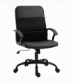 PVC Leather & Mesh Panel Blend Office Chair Swivel Seat w/ Padding Ergonomic