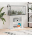 vidaXL Aquarium Stand High Gloss White 80x35x60 cm Engineered Wood