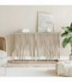 vidaXL Console Table Silver 110x30x70 cm Stainless Steel and Glass