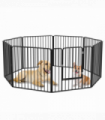 PawHut 80cm 8 Panels Heavy-Duty Dog Playpen for Small, Medium Dogs