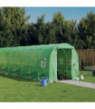 vidaXL Greenhouse with Steel Frame Green 32 m² 16x2x2 m
