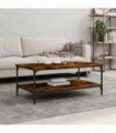 vidaXL Coffee Table Smoked Oak 100x55x40 cm Engineered Wood