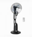 Pedestal Fan with Water Mist Spray Standing Fan w/ 2.8L Water Tank Black