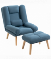 Recliner with Ottoman 3-Position Adjustable Reclining Lounger Sofa Chair