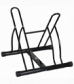 Reversible 2 Bike Holding Rack Steel Frame Outdoor Foot Caps Stand HOMCOM