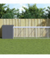 vidaXL Chicken Cage with Run Anthracite 110x609x110 cm Galvanised Steel