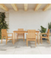 vidaXL 5 Piece Garden Dining Set Solid Wood Teak