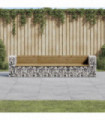 vidaXL Garden Bench Gabion Design 287x71x65.5 cm Impregnated Wood Pine