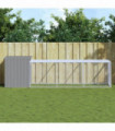 vidaXL Chicken Cage with Run Light Grey 110x405x110 cm Galvanised Steel