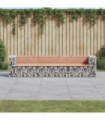 vidaXL Garden Bench Gabion Design 287x71x65.5 cm Solid Wood Douglas