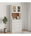 vidaXL Highboard ALTA White 77x35x165 cm Solid Wood Pine