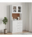 vidaXL Highboard ALTA White 77x35x165 cm Solid Wood Pine