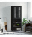 vidaXL Highboard Black 69.5x34x180 cm Engineered Wood