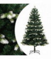 vidaXL Artificial Hinged Christmas Tree with Flocked Snow 150 cm