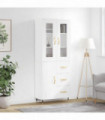 vidaXL Highboard White 69.5x34x180 cm Engineered Wood