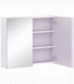 Wall Mounted Bathroom Mirror Storage Cabinet w/ Door Adjustable Shelf HOMCOM