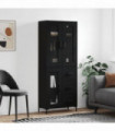 vidaXL Highboard Black 69.5x34x180 cm Engineered Wood