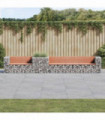 vidaXL Garden Bench with Gabion Basket Solid Wood Douglas