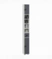 kleankin Slim Bathroom Cabinet, Toilet Roll Storage w/ Open Shelves, Grey