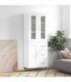 vidaXL Highboard White 69.5x34x180 cm Engineered Wood