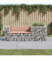 vidaXL Garden Bench with Gabion Basket Solid Wood Douglas
