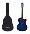 vidaXL 12 Piece Western Guitar Set with Equalizer and 6 Strings Blue