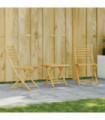 vidaXL 3 Piece Bistro Set Bamboo
