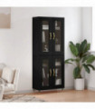 vidaXL Highboard Black 69.5x34x180 cm Engineered Wood