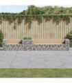 vidaXL Garden Bench with Gabion Basket Solid Wood Pine