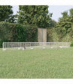 vidaXL 5-Panel Rabbit Cage 541x109x54 cm Galvanised Iron