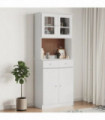 vidaXL Highboard ALTA White 77x35x188 cm Solid Wood Pine