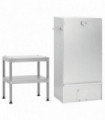 vidaXL BBQ Oven Smoker with Table Galvanised Steel