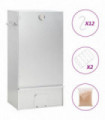 vidaXL BBQ Oven Smoker with Wood Chips 44.5x29x83 cm Galvanised steel