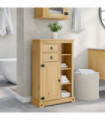 vidaXL Bathroom Cabinet Corona 70x33x110 cm Solid Wood Pine